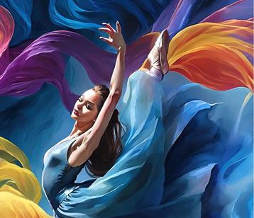 " Ballerina " Mooie Giclée op professioneel canvas beschikbaar voor biedingen
