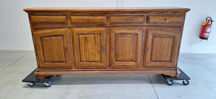 antieke eetkamer, compleet in massief eikenhout, Huis en Inrichting, Complete eetkamers, Zo goed als nieuw, 6 tot 8 stoelen, Ophalen