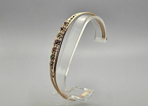 Bracelet à clip vintage en or avec pierres précieuses multic, Bijoux, Sacs & Beauté, Bracelets, Comme neuf, Or, Autres couleurs