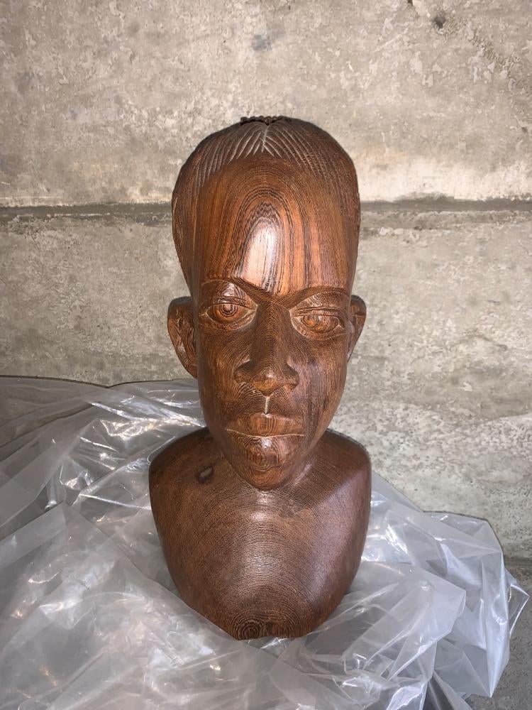 Buste de femme art africain années 1950-1960, Antiquités & Art, Art | Sculptures & Bois, Enlèvement ou Envoi