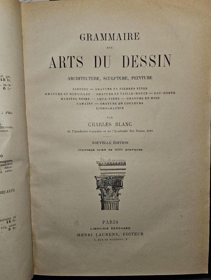 Grammaire des arts du dessin., Boeken, Kunst en Cultuur | Beeldend, Zo goed als nieuw, Overige onderwerpen, Ophalen of Verzenden
