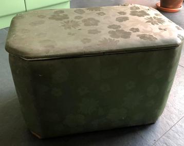 Vintage kist groen bloemen, Ophalen, Gebruikt