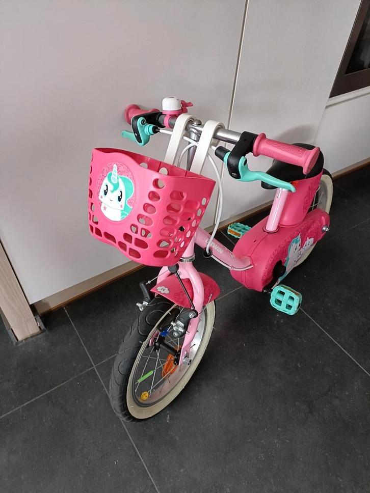 Roze Meisjesfiets 14 inch, Fietsen en Brommers, Fietsen | Kinderfietsjes, Zo goed als nieuw, Ophalen