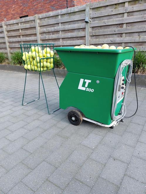 Ballenmachine / Ballenkanotennis incl. Mand en ballen, Sports & Fitness, Tennis, Comme neuf, Balles, Enlèvement ou Envoi