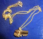Vrachtwagen met ketting in 2M plaque goud., Ophalen of Verzenden