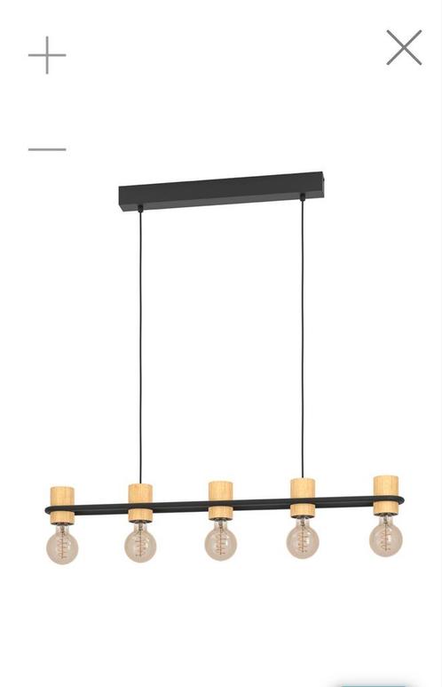 Trend&Vintage Hanglamp, 5 extra LED lampen gratis bij NIEUW!, Maison & Meubles, Lampes | Suspensions, Neuf, Bois, Enlèvement