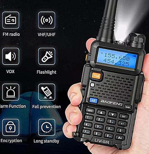 Baofeng UV5R - nieuw, Télécoms, Talkies-walkies & Walkies-talkies, Neuf, Talkie-walkie ou Walkie-talkie, Fonction mains libres