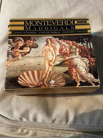 Boîte à CD avec madrigaux de Monteverdi