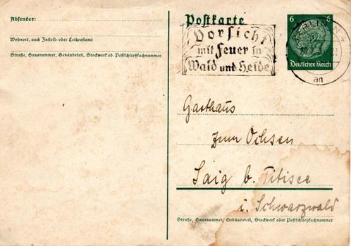DEUTSCHES REICH :1935: Gelaufen Ganszache mit Flaggenstempel, Postzegels en Munten, Postzegels | Europa | Duitsland, Gestempeld