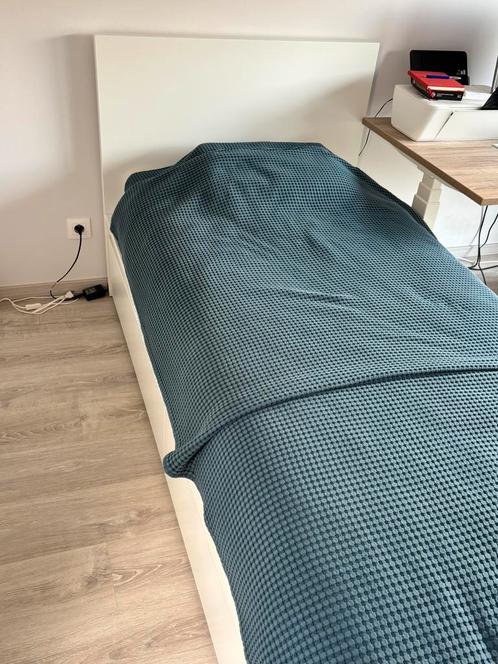Ikea Malm 1 persoonsbed met 2 bedlades wit, Huis en Inrichting, Slaapkamer | Waterbedden, Zo goed als nieuw, Ophalen