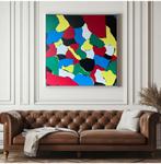 Schilderij: "Colorful Modern Painting". 90/90/3 cm., Ophalen