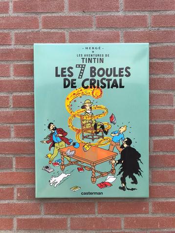 Panneau publicitaire en émail Tintin Tintin, Enlèvement ou Envoi, Comme neuf, Panneau publicitaire