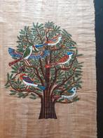 Arbre de vie égyptien peint sur papyrus, Enlèvement