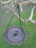 bain d oiseaux en fonte avec chaines + 1 oiseau, Enlèvement ou Envoi, Neuf
