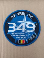 Patch Belgian Air Force 349 Squadron 25 jaar F-16, Verzamelen, Ophalen of Verzenden, Luchtmacht, Embleem of Badge