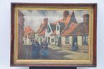 Peinture - Rolweg Bruges - 29*39cm, Antiquités & Art, Enlèvement ou Envoi