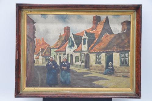 Peinture - Rolweg Bruges - 29*39cm, Antiquités & Art, Art | Peinture | Classique, Enlèvement ou Envoi
