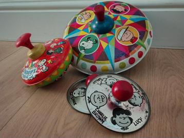 Peanuts - Snoopy - Brown - Blik - Speelgoed - Vintage beschikbaar voor biedingen