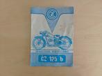 Service boekje cz 125cc, Motoren, Ophalen of Verzenden