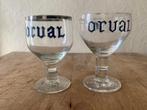 2 orval glazen, Glas of Glazen, Gebruikt, Ophalen of Verzenden