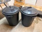 4 Plastieken vaten met deksel, Ophalen, Zo goed als nieuw