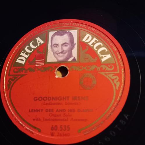 Lenny Dee et ses D-Men - Goodnight Irene / Steppin 'Out -'10, CD & DVD, Vinyles | Pop, Utilisé, Avant 1960, 10 pouces, Enlèvement ou Envoi
