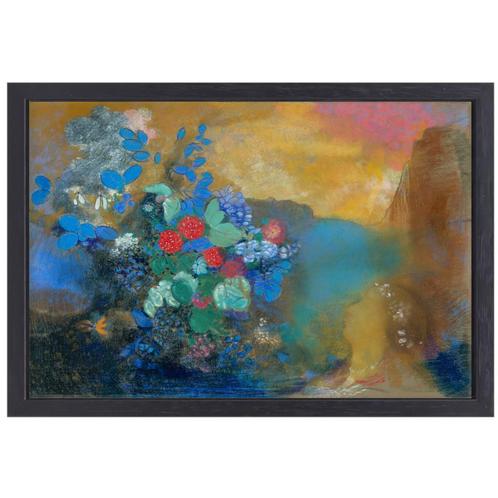 Ophelia tussen de bloemen - Odilon Redon canvas + baklijst 7, Antiek en Kunst, Kunst | Schilderijen | Klassiek, Verzenden