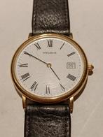 Montre Mildia homme 651301 plaqué or, date, vintage, Collections, Enlèvement ou Envoi, Utilisé
