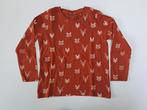 Mt 104 Roestkleurige T-shirt lange mouwen witte dieren, Gebruikt, Besties, Ophalen of Verzenden, Shirt of Longsleeve