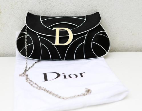 Prachtige zwarte zijden tas van Dior, Handtassen en Accessoires, Tassen | Damestassen, Nieuw, Avondtasje, Zwart, Ophalen of Verzenden
