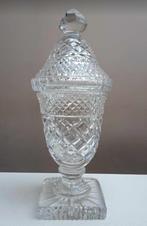 Geslepen glazen pot met deksel (loodkristal), Antiek en Kunst, Ophalen of Verzenden