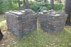 Terras bruinrode betontegels 15x15 cm, Tuin en Terras, Tegels en Klinkers, Ophalen, Gebruikt, Klinkers, 10 m² of meer