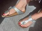 Gratis verzenden zilveren Gizeh birkenstock slippers mt 38, Kleding | Dames, Slippers, Zo goed als nieuw, Gizeh Birkenstock 38