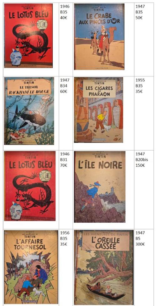 Lot de 28 anciens albums de Tintin, Livres, BD, Utilisé, Plusieurs BD, Enlèvement