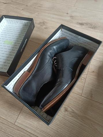 Bugatti zwarte leren schoenen (45)