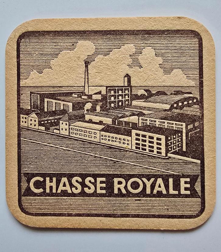 Chasse Royale sous-bock bierviltje bierdeckel coaster, Collections, Marques de bière, Utilisé, Sous-bock, Enlèvement ou Envoi
