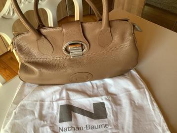 Nathan-Baume handtas in leder donker beige disponible aux enchères