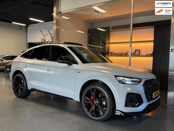 Audi Q5 50 TFSI E S line Sportback Mat Nardo Grey Panorama, Auto's, Audi, Bedrijf, Q5, Panoramadak, Hybride Elektrisch/Benzine