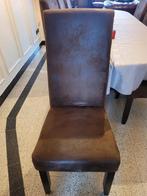 8 antiek-bruine stoelen, Vijf, Zes of meer stoelen, Bruin, Zo goed als nieuw, Hout