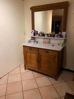Commode met spiegel met marmer blad, Huis en Inrichting, Ophalen, 100 tot 150 cm, Zo goed als nieuw, 150 tot 200 cm