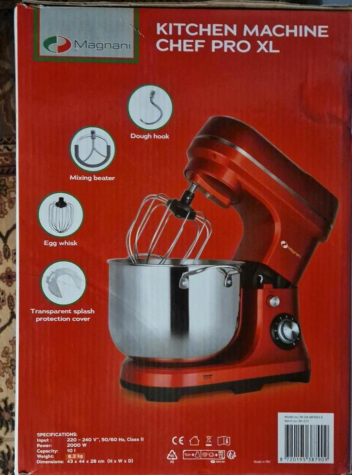 Magnani keukenmachine 10L (NIEUW) krachtig all-in-one robot, Elektronische apparatuur, Keukenmixers, Ophalen