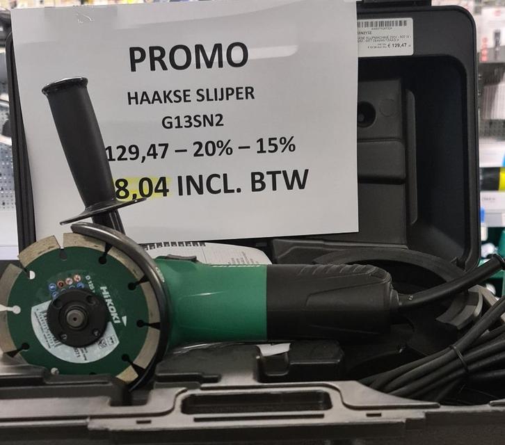 nieuwe haakse slijper slijpschijf hikoki g13sn2, Doe-het-zelf en Bouw, Gereedschap | Slijpmachines, Nieuw, Ophalen of Verzenden