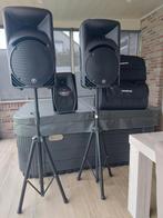 x mackie srm 450 + DB Cromo  + mackie hoezen + statieven, Musique & Instruments, Amplis | Clavier, Moniteur & Sono, Enlèvement