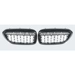 Grill Niergrill Zwart Chroom mesh design BMW 5 Serie G30 G31, Gebruikt, -, -, 6 maanden garantie
