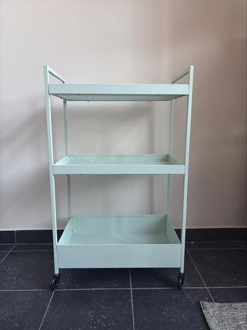 Pastelblauwe plank/trolley - Ikea  beschikbaar voor biedingen