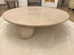 Originele loungetafel in travertijn, Ophalen, Zo goed als nieuw, Rond