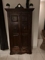 Koloniaal massief houten kast, Huis en Inrichting, Ophalen, Gebruikt, Minder dan 150 cm, 150 tot 200 cm