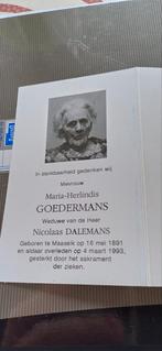 Bidprentje maria goedermans 102 jaar, Verzamelen, Bidprentjes en Rouwkaarten, Ophalen of Verzenden