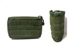 2 groene „Molle” zakjes > accessoires > Hunting, Airsoft..., Ophalen of Verzenden, Zo goed als nieuw
