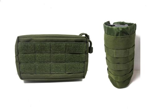 2 groene „Molle” zakjes > accessoires > Hunting, Airsoft..., Sport en Fitness, Schietsport-accessoires, Zo goed als nieuw, Ophalen of Verzenden